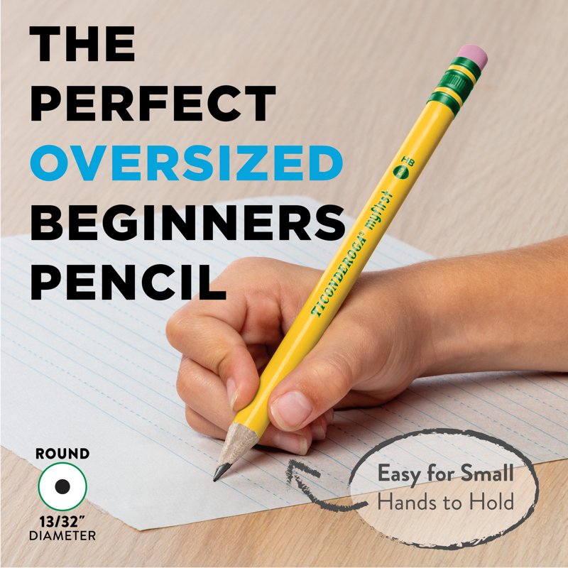 My First Pencils with Sharpener - #2 HB Yellow 4 Pack for Kids
