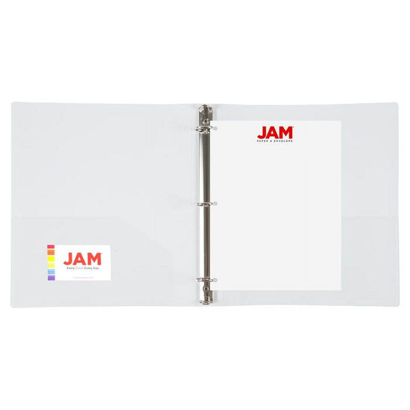 1 Inch Plastic Binder with Metal Rings - White, 11.5 x 10.25 Inches