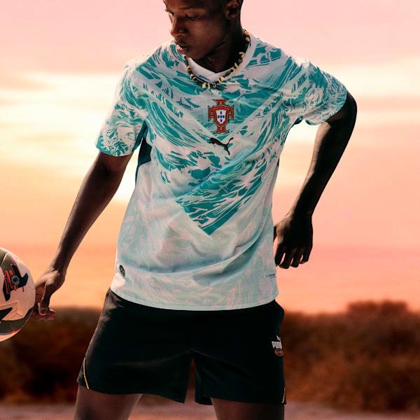 Puma Portugal Stadium Away Soccer Jersey M – White Lagoon Green