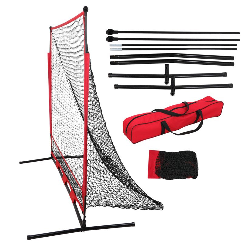 Portable Baseball Practice Net 5x5FT with Carry Bag for Softball & Batting Training