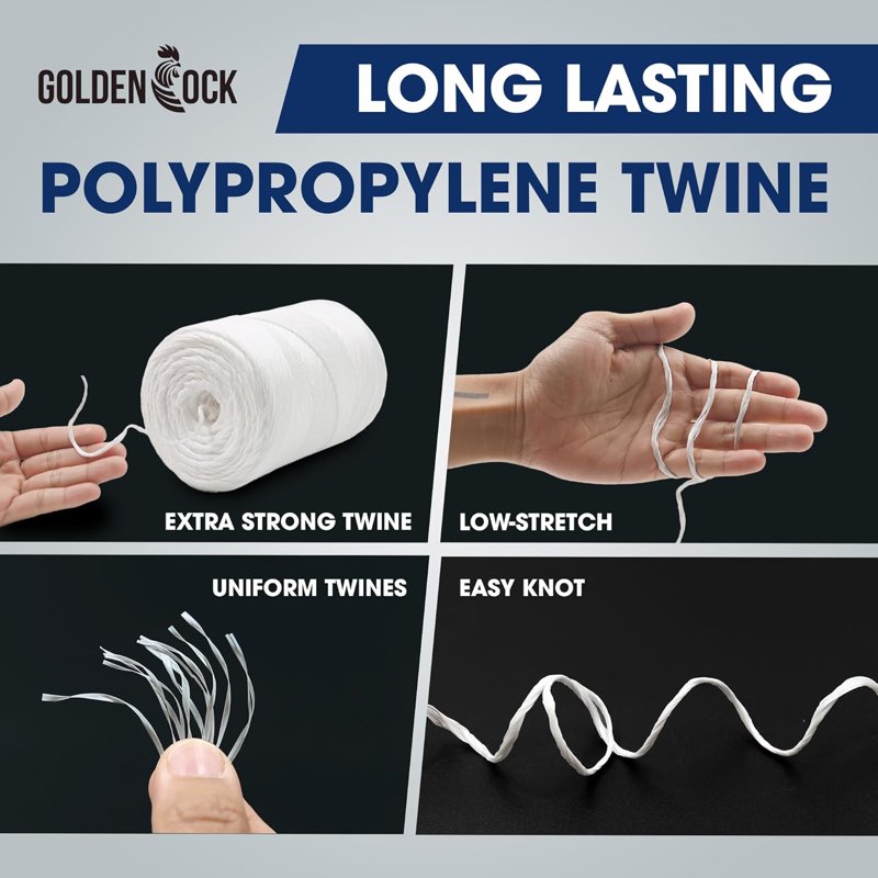 Heavy Duty Garden Plant Support Twine - 1467FT Eco-Friendly Polypropylene Tying String for Tomato Trellis & Bundling