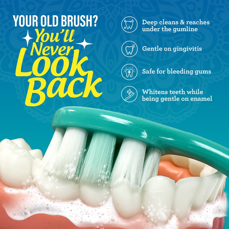 Soft Extra Soft Toothbrush for Sensitive Gums - Multi-Colored 8 Pack