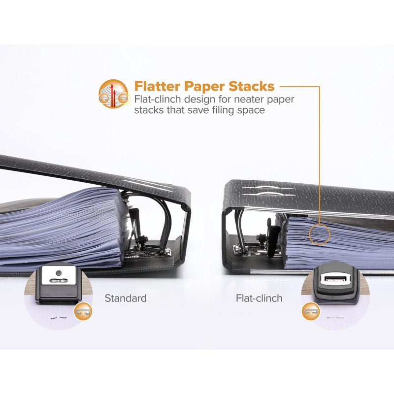 Manual Flat Clinch Stapler for Up to 40 Sheets - Vertical & Horizontal Use