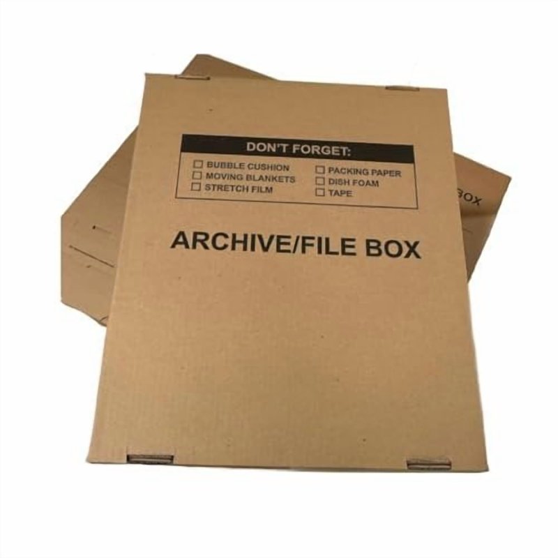 6-Pack 18x15x14 Inch File Storage Boxes with Lids & Handles - Moving & Office Organization