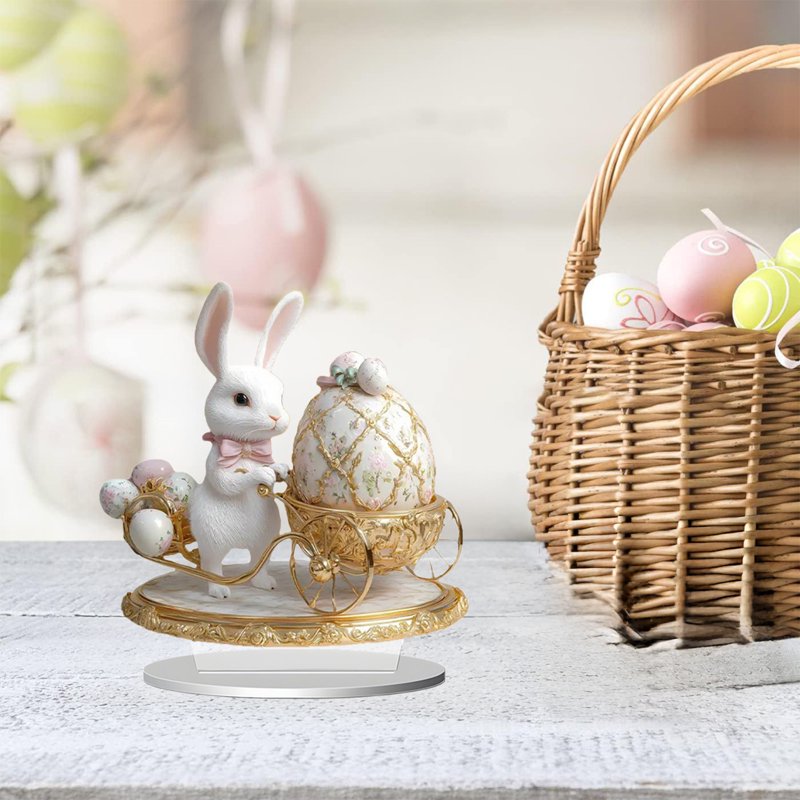 Easter Acrylic Egg Decorations for Spring Holiday Tabletop & Yard Decor