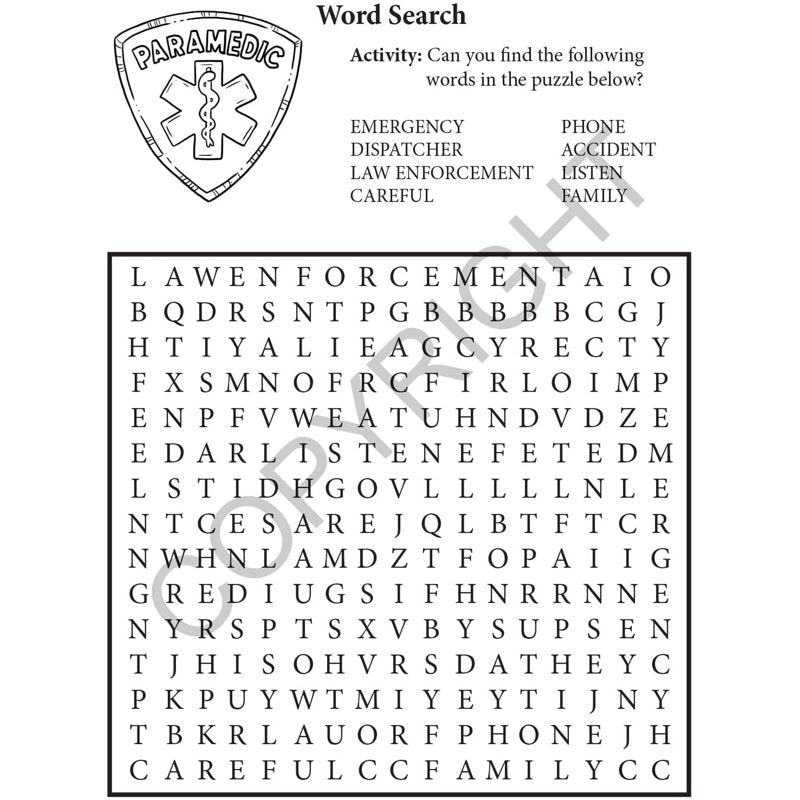 Educational Kids Coloring & Activity Books Pack - Learn About 911 with Crayons Included