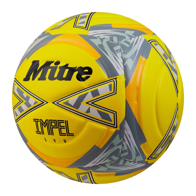 Mitre Impel Evo All-Weather Training Soccer Ball – Size 5, Fluo Yellow
