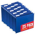 Letter-Size Blue Hanging File Folders with Adjustable Tabs - 25 Pack