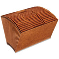 Expanding File Folder Organizer A-Z Legal Size Brown - Heavy Duty Document Storage