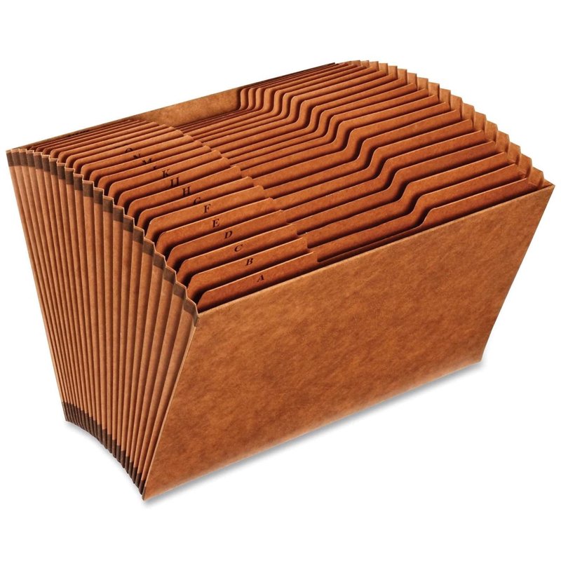 Expanding File Folder Organizer A-Z Legal Size Brown - Heavy Duty Document Storage