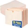 Manila Expanding File Jackets 2-Inch Capacity 50 Pack Office Organization