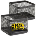 Mesh Paperclip Holder for Desk - 2 Pack Office Organization Accessories