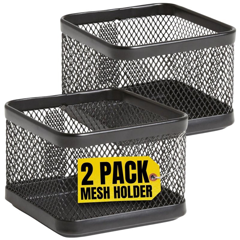 Mesh Paperclip Holder for Desk - 2 Pack Office Organization Accessories