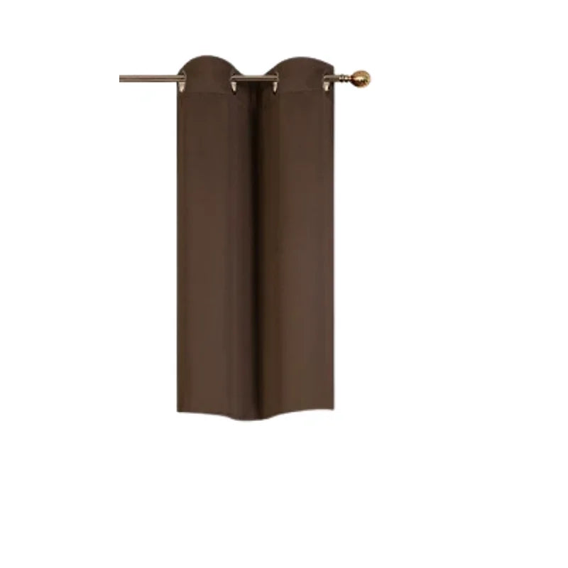 Thermal Blackout Grommet Window Curtain Panel 28x36 Brown - Energy Efficient Privacy