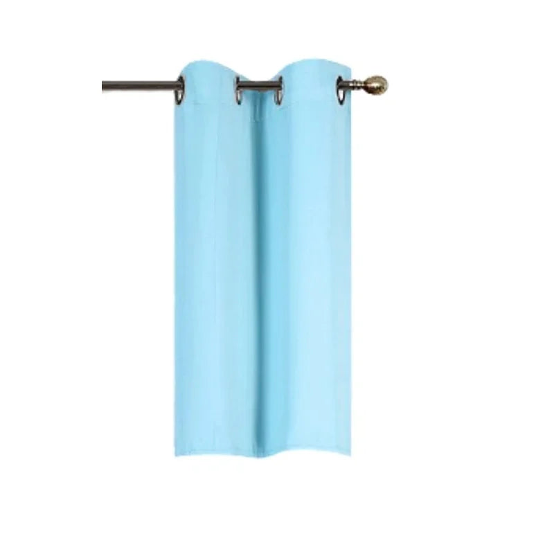 Thermal Blackout Window Curtain Panel 28x36 Grommet Light Blue Energy Efficient