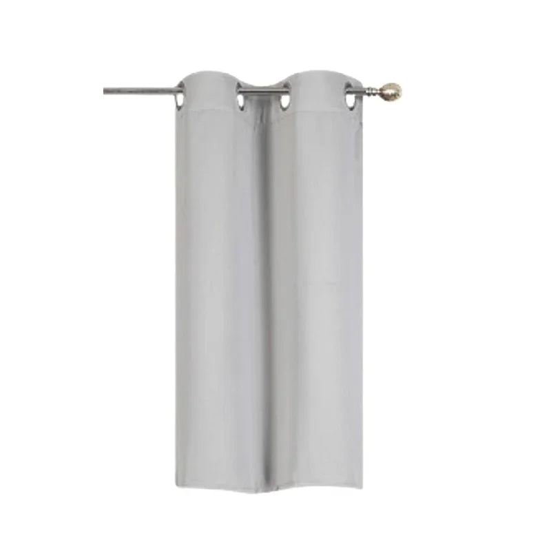 Blackout Window Curtain Panel 28x36 Inch Grommet Thermal Insulated Light Silver