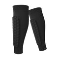 1pc Soccer Shin Guards & Calf Sleeve with Honeycomb Pads - Lightweight Protective Gear, L, Black