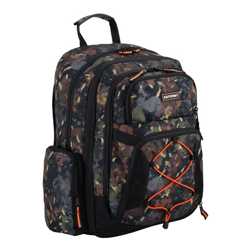 Expandable Bungee Backpack with Multiple Pockets and Water-Resistant Bottom