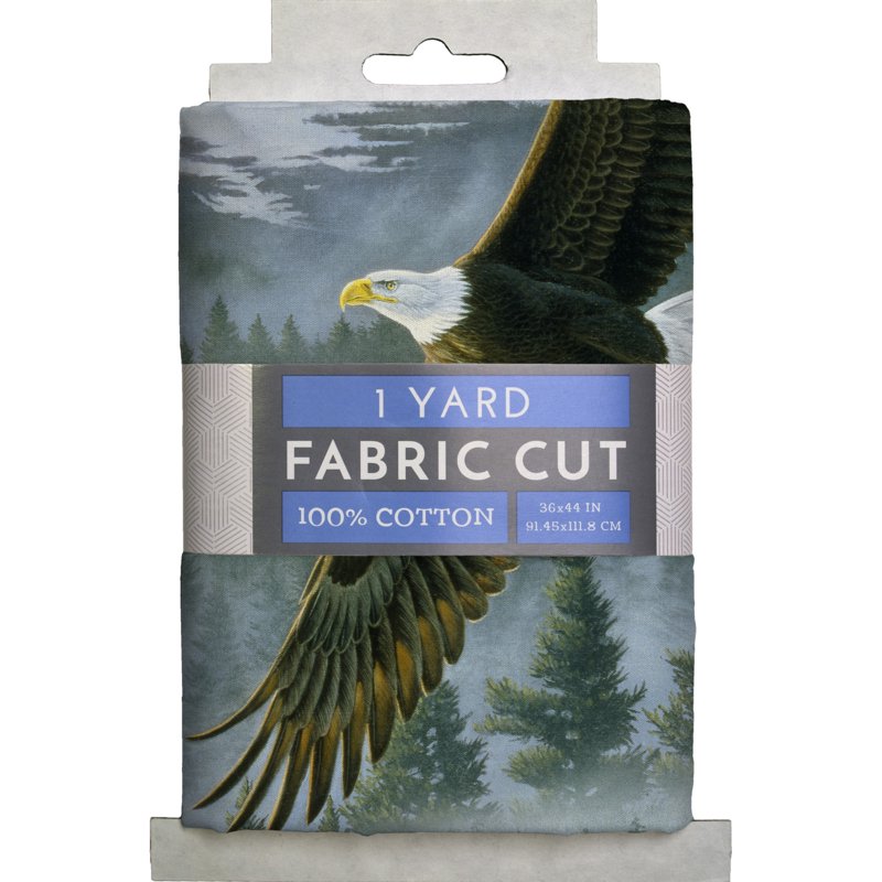 Cotton Quilting Fabric - Soaring Eagle Design, Multi-Color, 44" Wide, 2 Pack