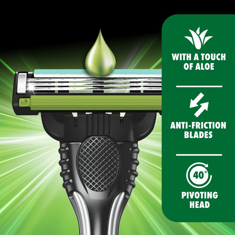 (4 Pack) Gillette Mach3 Sensitive Disposable Razors for Men with Pivoting Head – 28 Variation