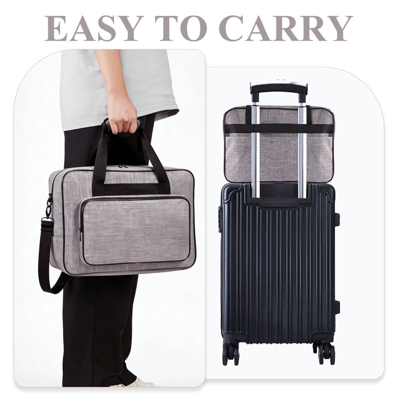 Portable Sewing Machine Carrying Case with Shoulder Strap - Fits Most Standard Machines