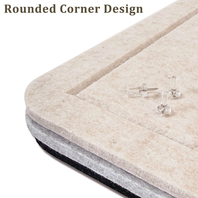 Large Felt Bulletin Board 36x24 Inches - Foldable Frameless Pin Board for Home & Office