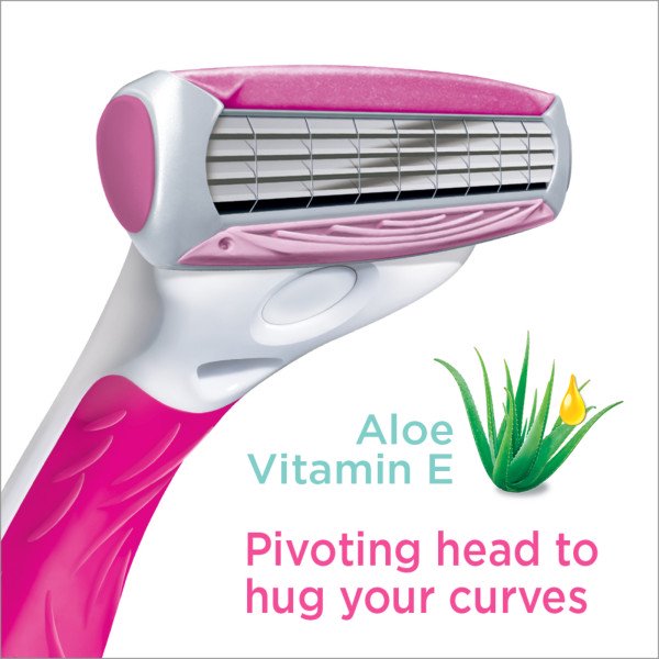 Women’s Razor with 5 Refills - Sensitive Skin Shaving Kit