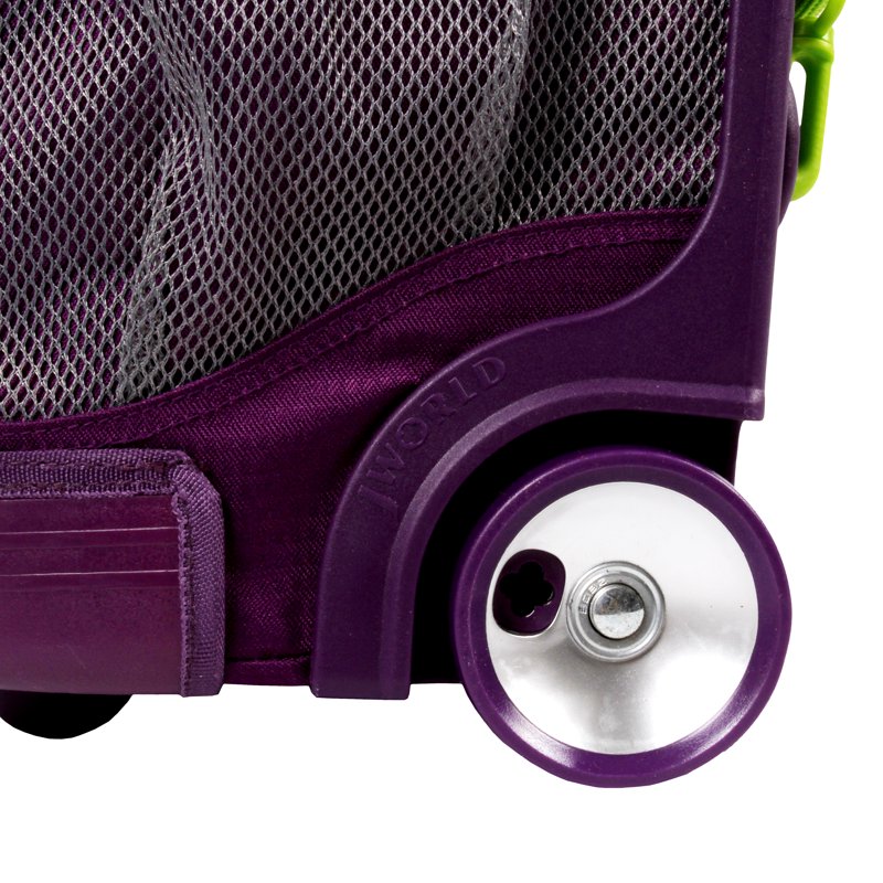 Kids Rolling Backpack 18-Inch School & Travel Bag with Wheels Purple