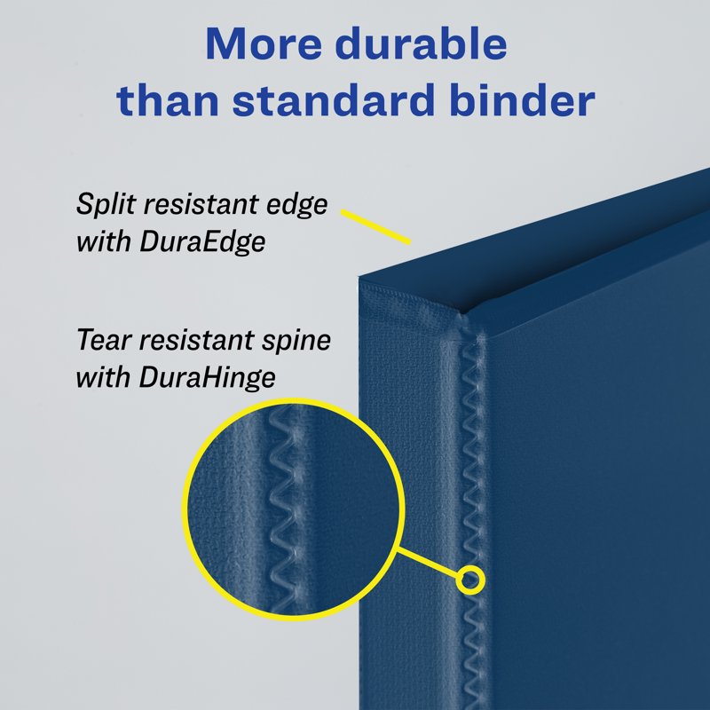 Heavy Duty View Binder with 2-Inch Slant Rings - Durable Office Organization