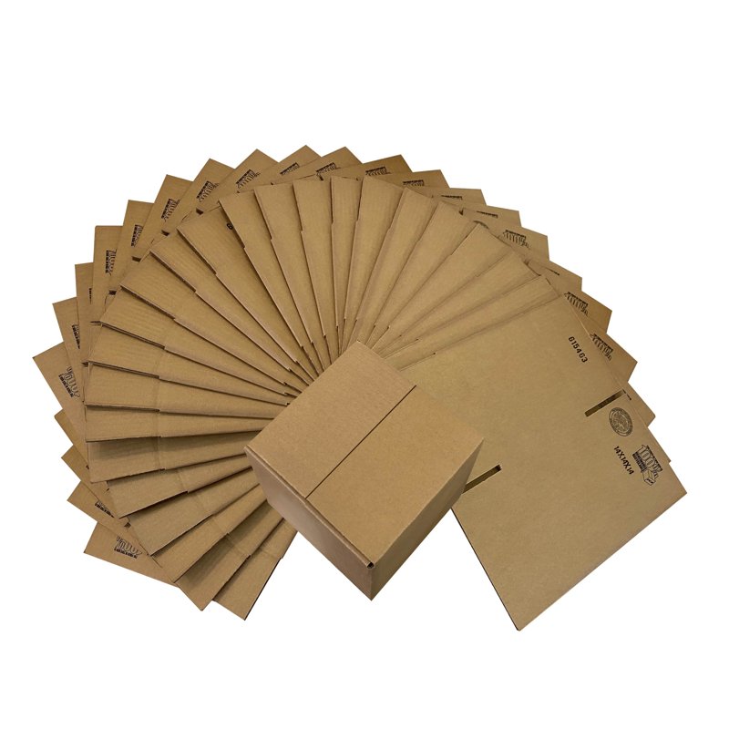 14x14x14 Inch Shipping Boxes - Pack of 25 Foldable Corrugated Storage & Moving Boxes