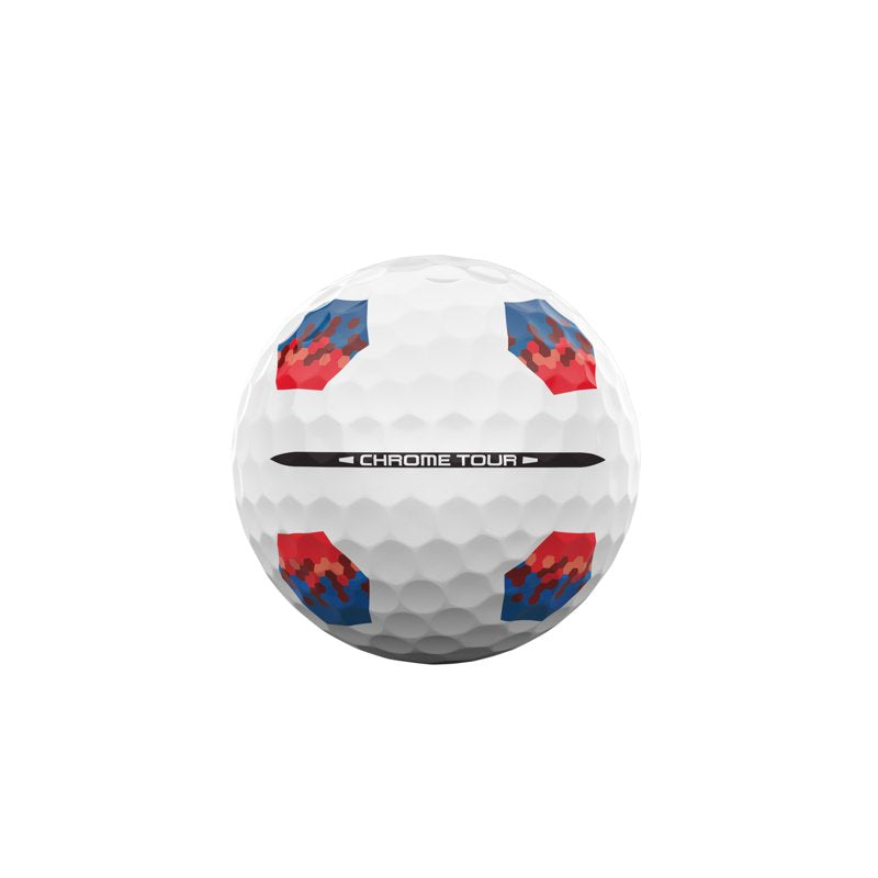 Callaway Chrome Tour 2026 TruTrack Golf Balls White/Red, 12 Pack — Variation: 2026, TruTrack White/Red, Single