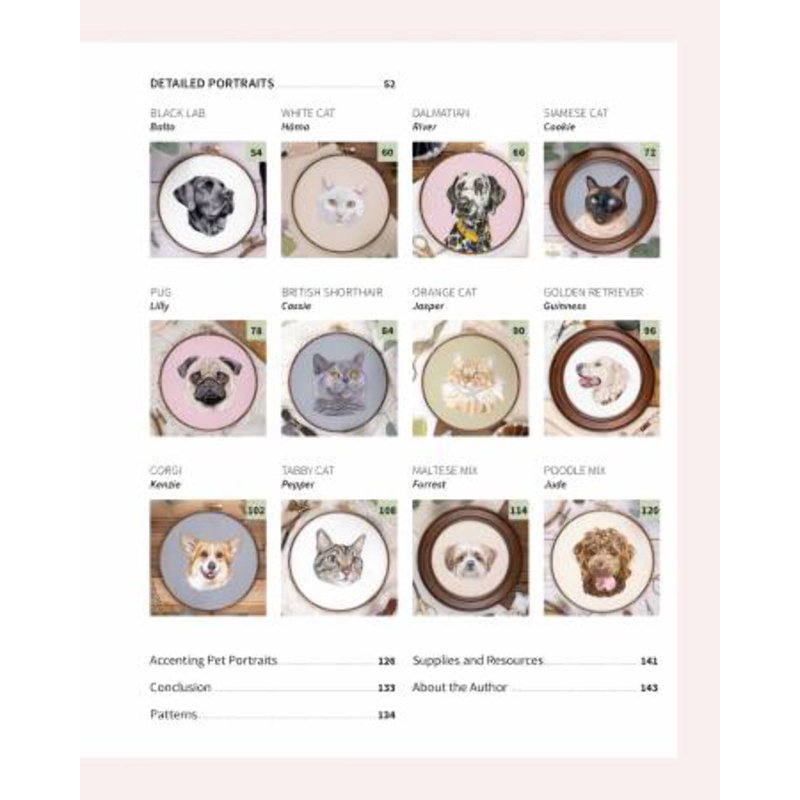 Pet Portrait Embroidery Kit - Modern Thread Painting for Dogs & Cats