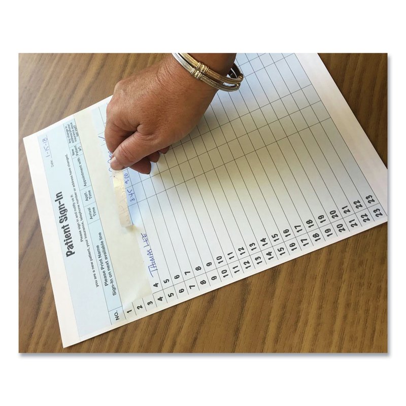Blue 2-Part Carbon Patient Sign-In Label Forms - 8.5 x 11.63 Inches, 125 Sheets