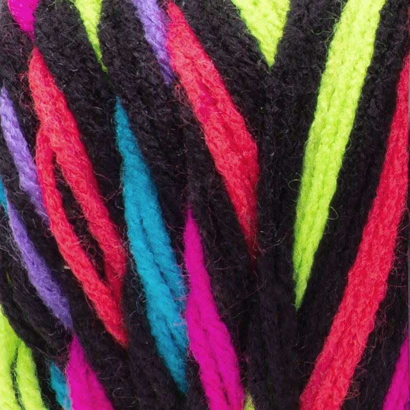 Jumbo Acrylic Yarn - Neon Stripe, Medium Weight, 10oz, Multiple Colors