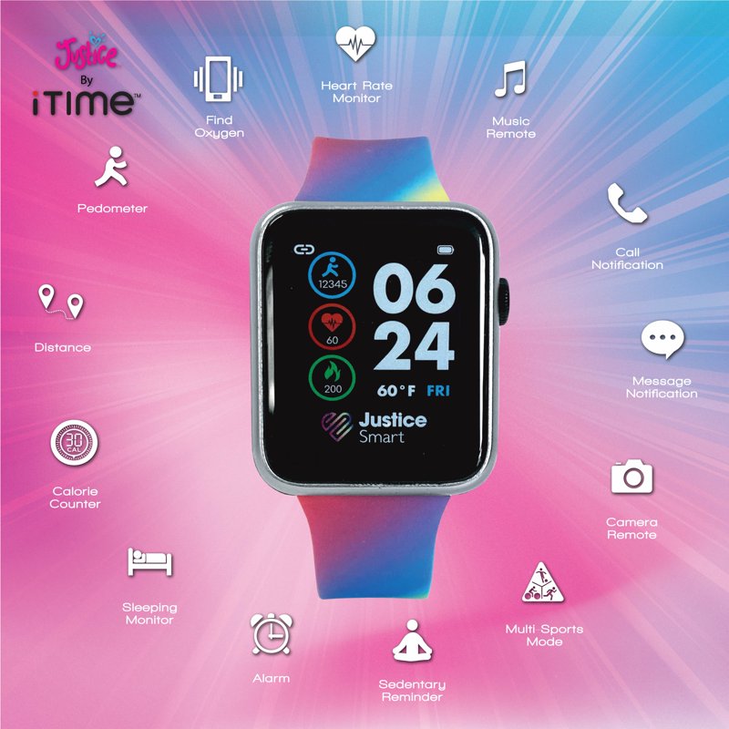 Unisex Smartwatch with Heart Rate Monitor & Fitness Tracking - Rose Gold