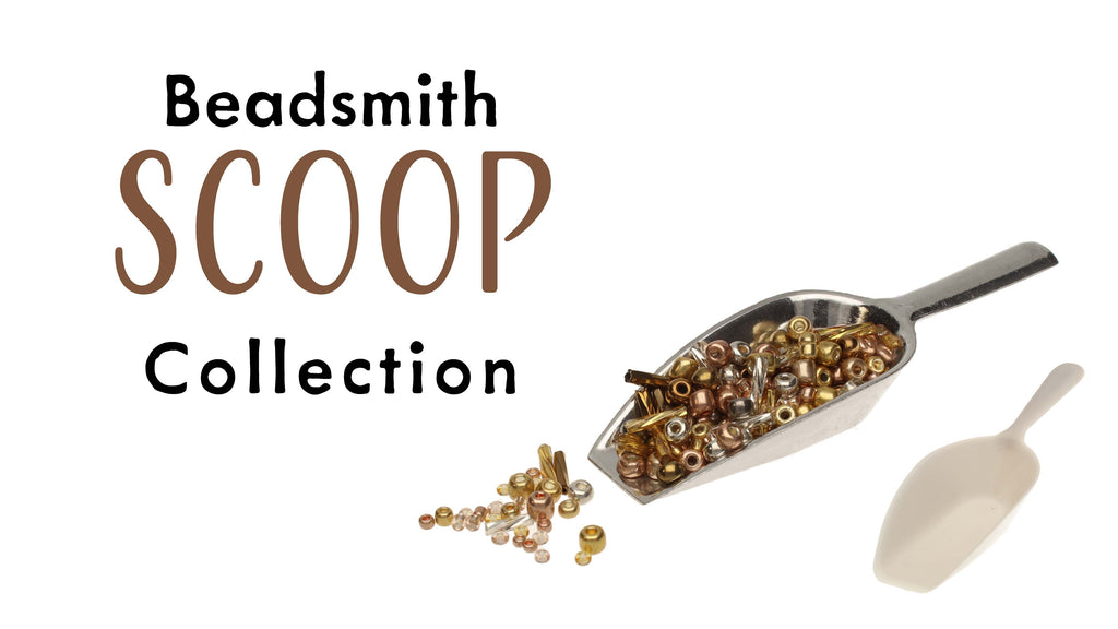 Bead Organizer Scoop - 6 Inch Metal Tool for Beads & Craft Storage