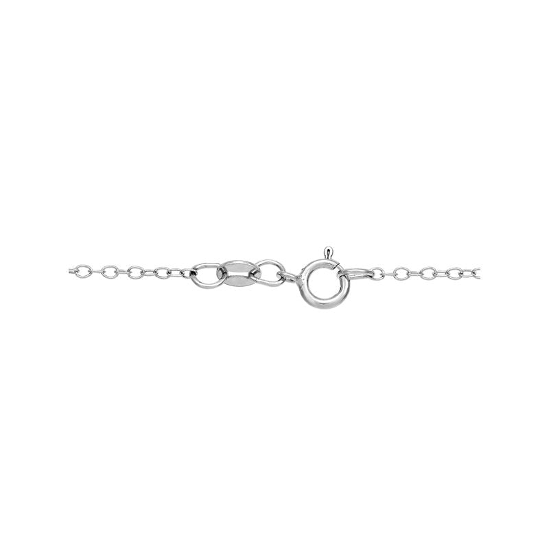 Sterling Silver Heart Pendant with Amethyst and Diamond for Mom - 18 Inch Chain