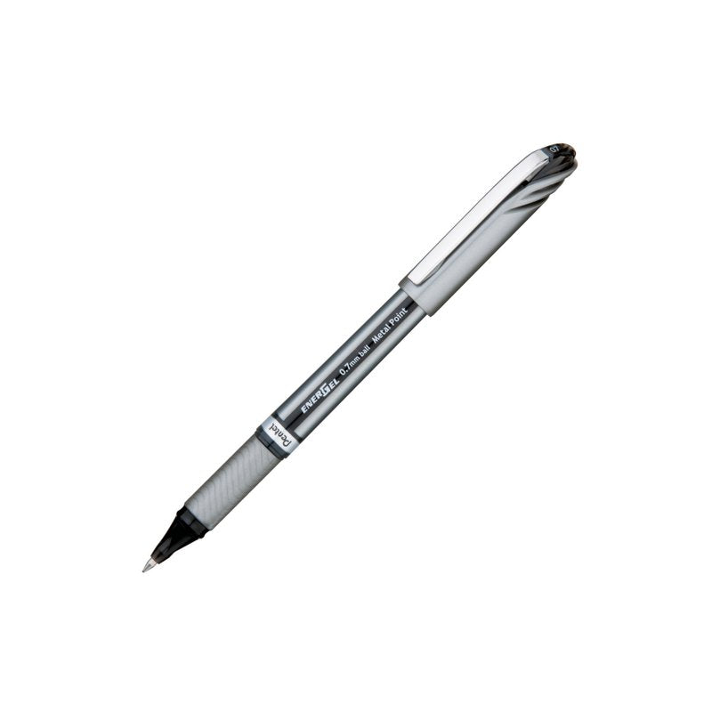 Gel Pen 0.7mm Medium Line Black Ink Cap Pen Pack of 12