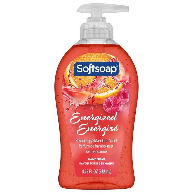 Liquid Hand Soap with Raspberry and Mandarin Scent - 3 Pack, Paraben Free, pH Balanced