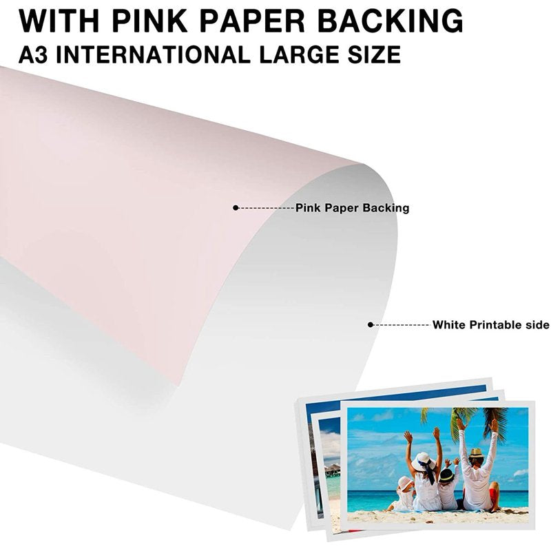 150 Sheets Sublimation Paper for Inkjet Printers 11x17 A3 & A4 Sizes