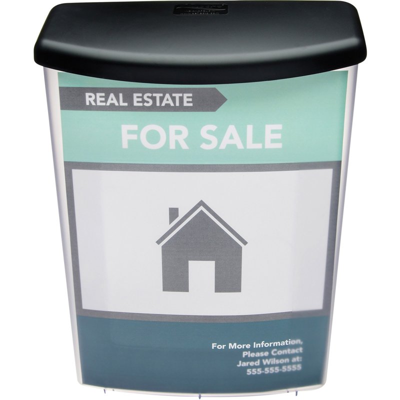 Outdoor Literature Box Weatherproof Clear Document Box for Poles and Posts