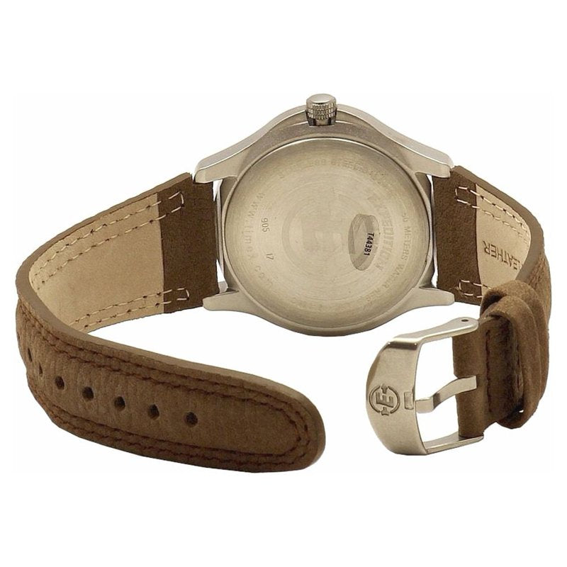 Men's Expedition Field Watch with Leather Strap - 40mm Outdoor Watch, Water-Resistant for Hiking & Casual Wear