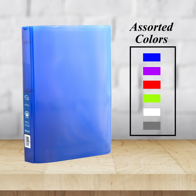 Poly 3-Ring Presentation Binder with Pocket - 6 or 48 Pack, 1/2 Inch