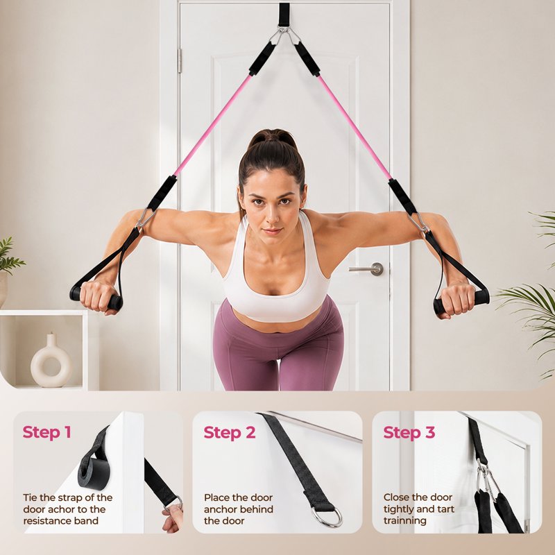 Adjustable Pilates Bar Kit with Resistance Bands for Full-Body Workout