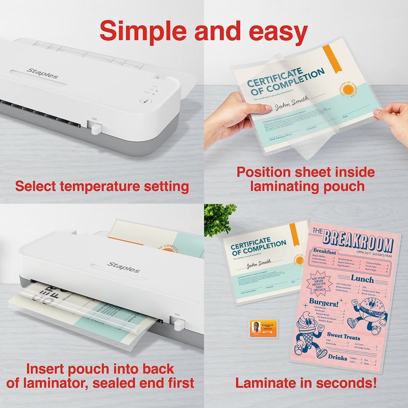 9.5-Inch Thermal Cold Laminating Machine for Documents and Photos