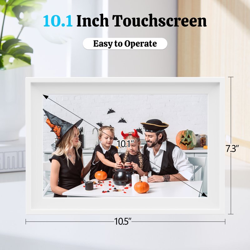 10.1-Inch Digital Family Calendar with Photo Frame & Meal Planner