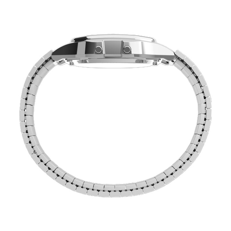 Indigo Men's Stainless Steel Expansion Watch Band - Silver
