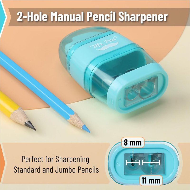 Colorful 4-Pack Pencil Sharpener and Eraser Set - Compact, Portable School Supplies