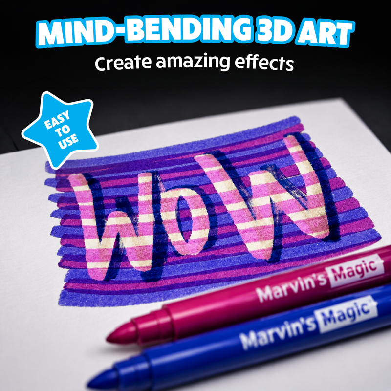 Magic Pens Set for Kids - 25 Color-Changing, Invisible & 3D Art Supplies