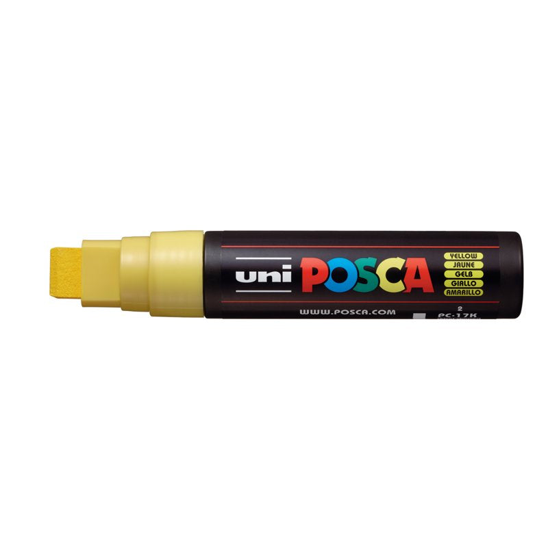 POSCA PC-17K Extra Broad Rectangular Chisel Paint Marker - Yellow